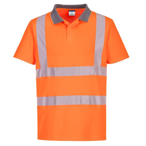 EC10 - Polo Eco de alta visibilidad M/C Naranja PW