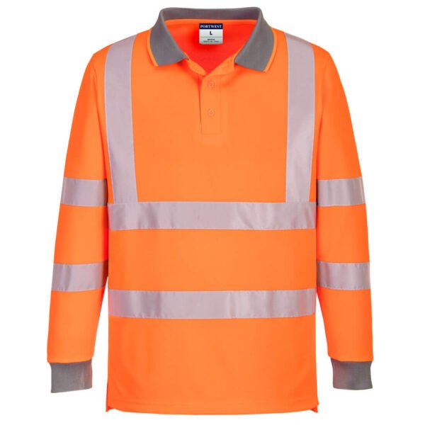EC11 - Polo M/L de alta visibilidad Eco Naranja PW