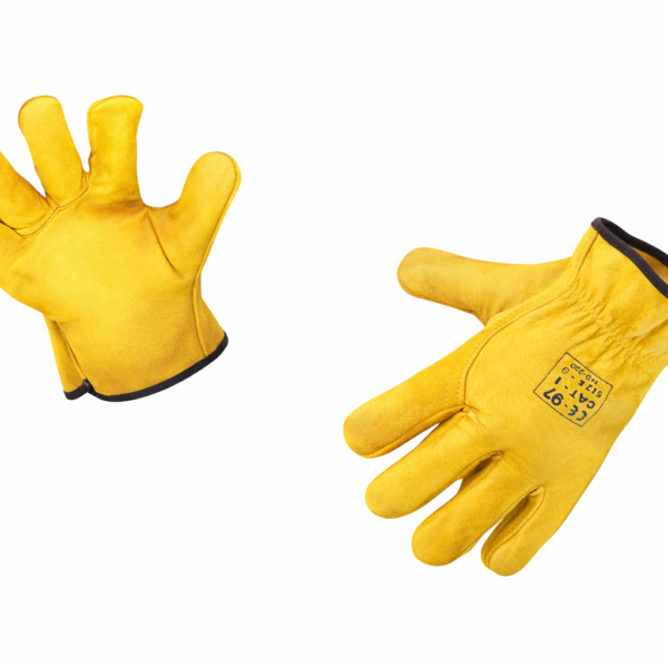 Guante Conductor Flor Vacuno Amarillo VX